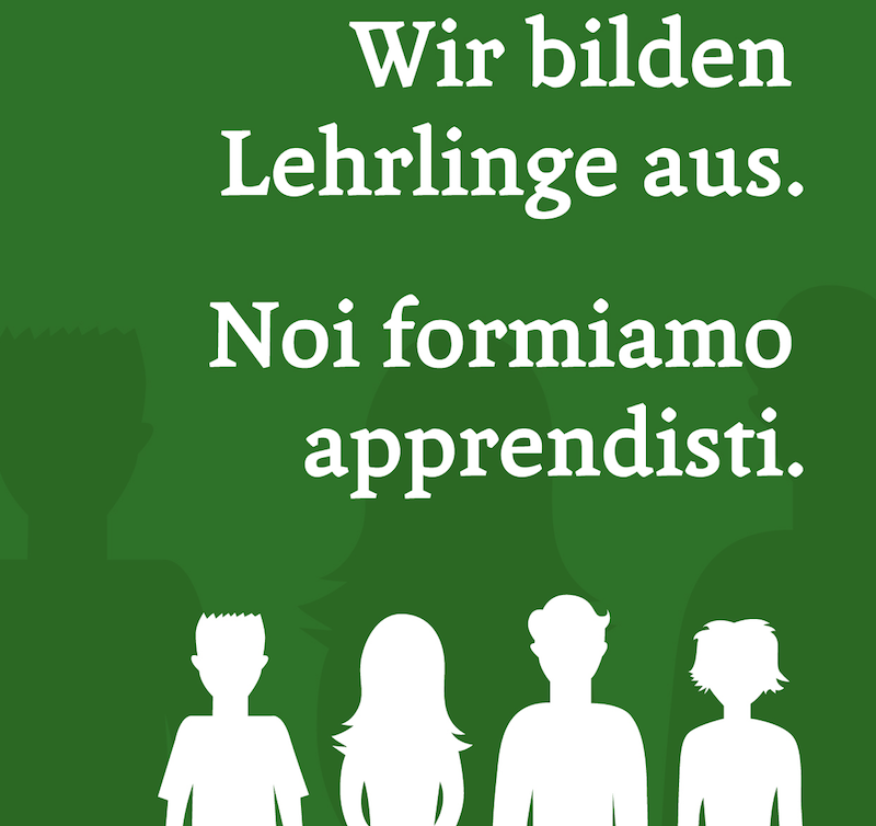Plakette der Provinz Bozen: Wir bilden Lehrlinge aus
